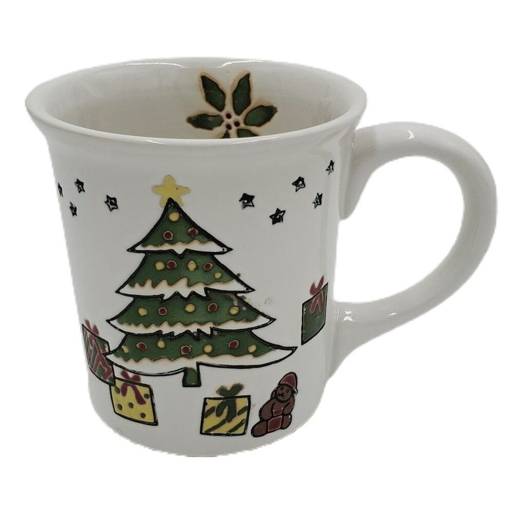 Christmas Tree With Gifts‎ Stars 16oz Mug Coffee Tea Hot Chocolate White Mug